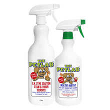 Load image into Gallery viewer, PetLab 1L Urine Stain & Odour Remover + 750ml Healthy Habitat Disinfectant Ready To Use Formula - Starter Pack