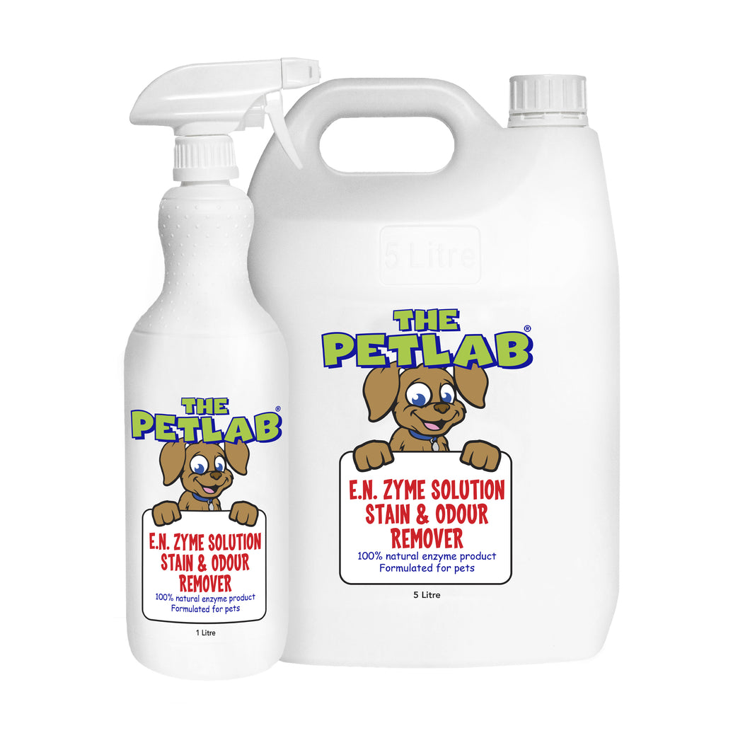 PetLab 5L + 1L Urine Stain & Odour Remover Ready To Use Formula (6L at $18.50 per L) - Value Pack