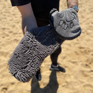 PetLab Grubby Paw Shammy Towel - Dries Your Pooch Instantly (Ultra Absorbent Microfibre Chenille)
