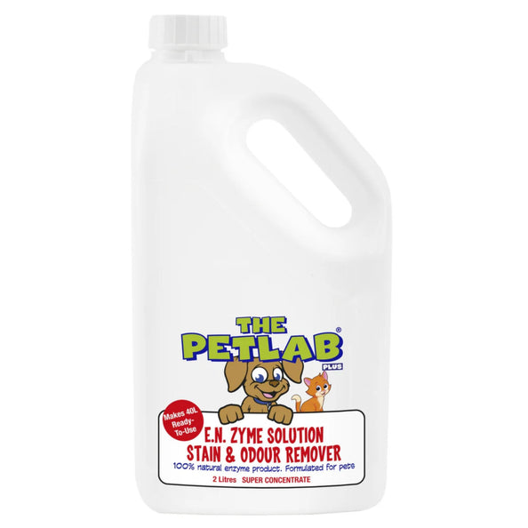 PetLab PLUS™ 2L Urine Stain & Odour Remover Super Concentrate (Makes 40L)