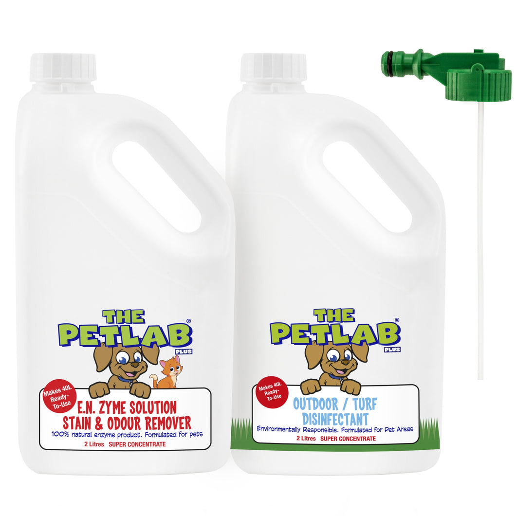 PetLab PLUS™ 2L Artificial Grass / Outdoor Area Super Concentrate Duo Pack - Extra Large Area Bundle