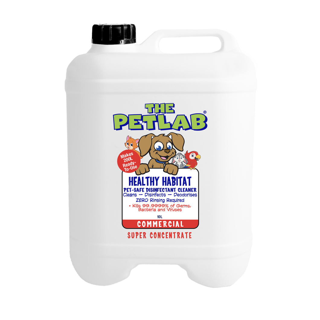 PetLab Healthy Habitat PLUS™ 10L Eco Disinfectant Cleaner Super Concentrate (Makes 200L)