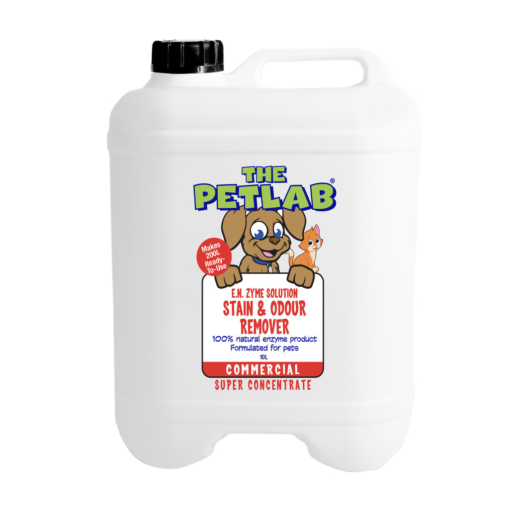 PetLab PLUS™ 10L Urine Stain & Odour Remover Super Concentrate (Makes 200L)
