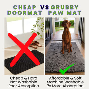 PetLab Grubby Paw Doormat - Traps Dirt Instantly (Ultra Absorbent Microfibre Chenille)