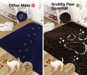 PetLab Grubby Paw Doormat - Traps Dirt Instantly (Ultra Absorbent Microfibre Chenille)