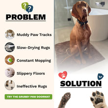 Load image into Gallery viewer, PetLab Grubby Paw Doormat - Traps Dirt Instantly (Ultra Absorbent Microfibre Chenille)